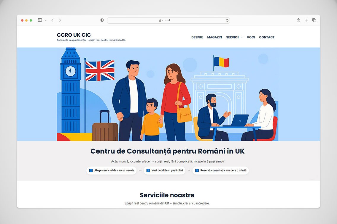 Studiu de Caz: Centru de Consultanță Români UK CIC