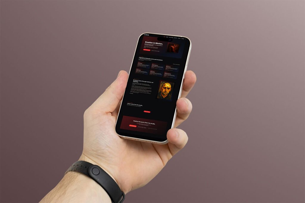 Studiu de caz: Website pentru artist vizual