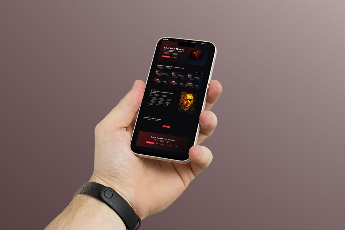 Website pentru artist vizual